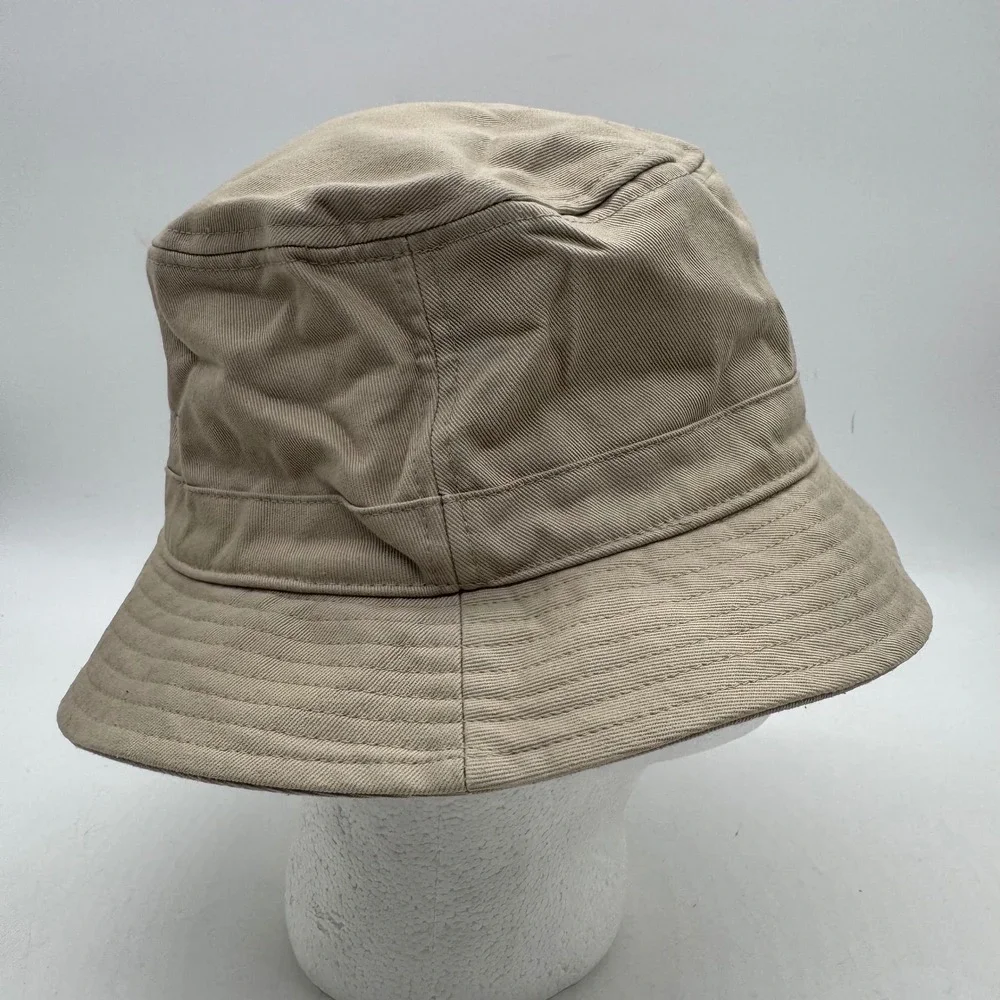 Dutch‎ Bros Coffee Radiate Kindness Bucket Hat Tan Pink Blue Cotton OS